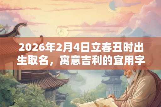 2026年2月4日立春丑时出生取名，寓意吉利的宜用字参考！