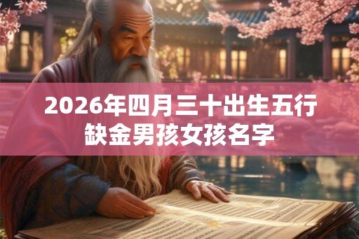 2026年四月三十出生五行缺金男孩女孩名字