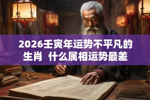 2026壬寅年运势不平凡的生肖  什么属相运势最差