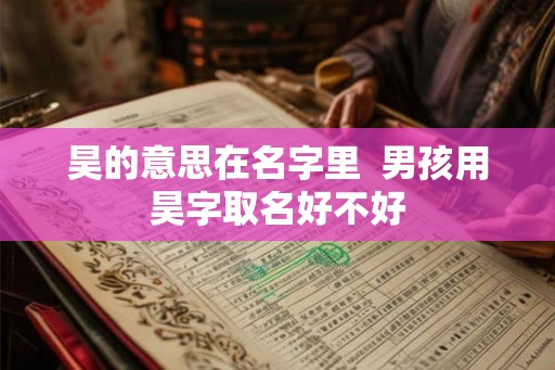 昊的意思在名字里  男孩用昊字取名好不好