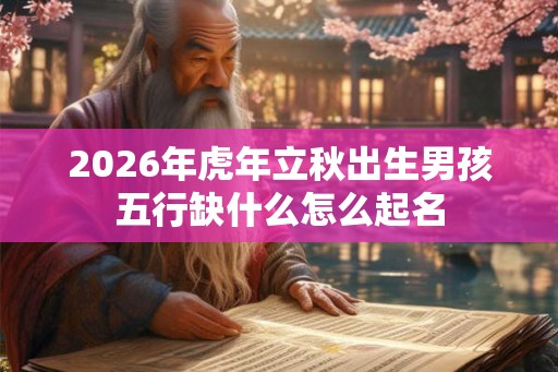 2026年虎年立秋出生男孩五行缺什么怎么起名
