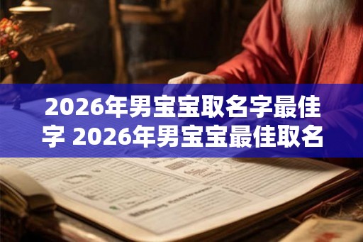 2026年男宝宝取名字最佳字 2026年男宝宝最佳取名字字