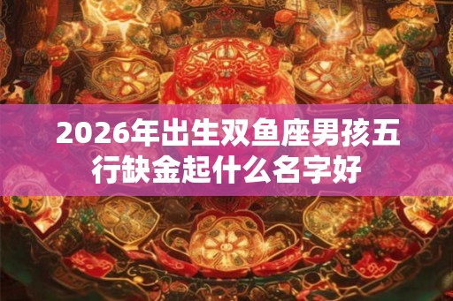 2026年出生双鱼座男孩五行缺金起什么名字好