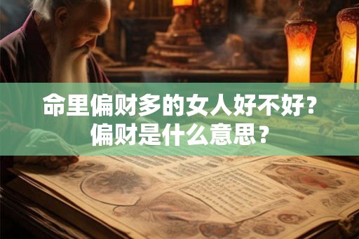 命里偏财多的女人好不好？偏财是什么意思？