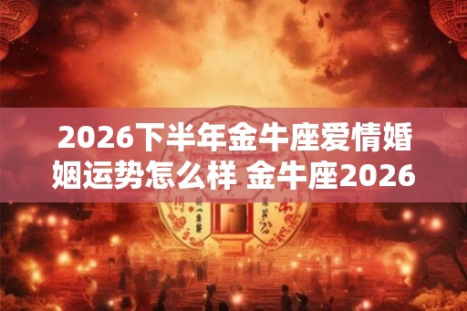 2026下半年金牛座爱情婚姻运势怎么样 金牛座2026的爱情运势分析 2026下半年金牛座爱情婚姻运势怎么样 金牛座2026的爱情运势分析