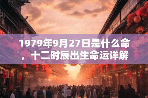 1979年9月27日是什么命，十二时辰出生命运详解