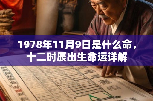 1978年11月9日是什么命，十二时辰出生命运详解