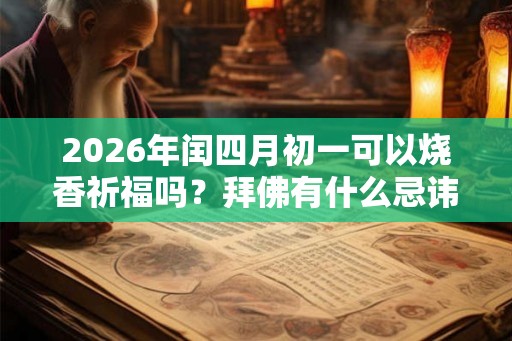 2026年闰四月初一可以烧香祈福吗？拜佛有什么忌讳？