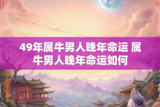 49年属牛男人晚年命运 属牛男人晚年命运如何