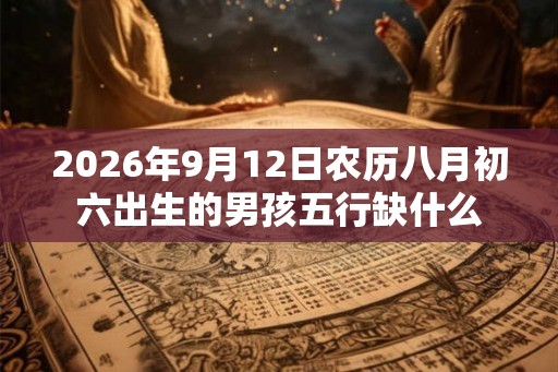 2026年9月12日农历八月初六出生的男孩五行缺什么