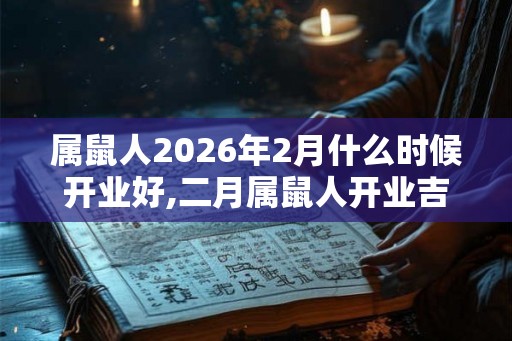 属鼠人2026年2月什么时候开业好,二月属鼠人开业吉日