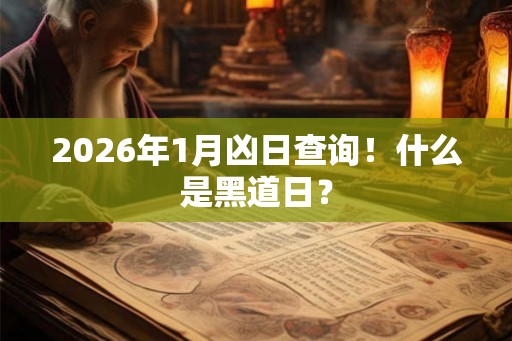 2026年1月凶日查询!什么是黑道日? 2026年1月凶日查询!什么是黑道日?