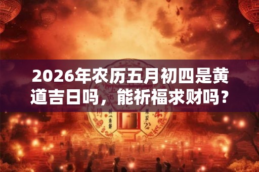 2026年农历五月初四是黄道吉日吗，能祈福求财吗？