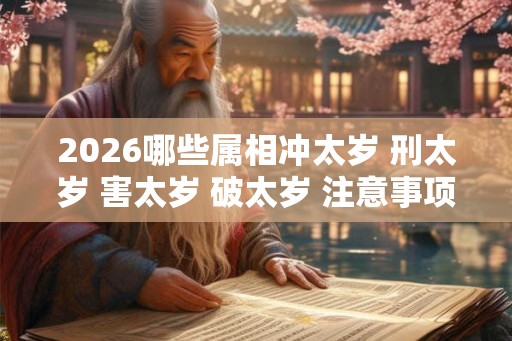 2026哪些属相冲太岁 刑太岁 害太岁 破太岁 注意事项有什么