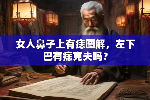 女人鼻子上有痣图解，左下巴有痣克夫吗？