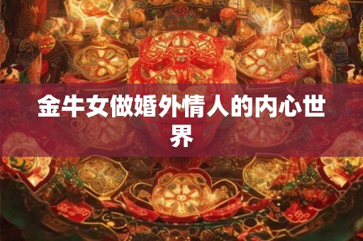 金牛女做婚外情人的内心世界