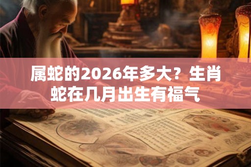 属蛇的2026年多大？生肖蛇在几月出生有福气