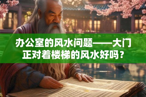 办公室的风水问题——大门正对着楼梯的风水好吗? 办公室的风水问题——大门正对着楼梯的风水好吗?