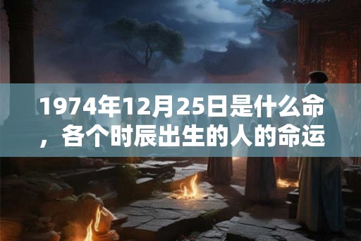 1974年12月25日是什么命，各个时辰出生的人的命运