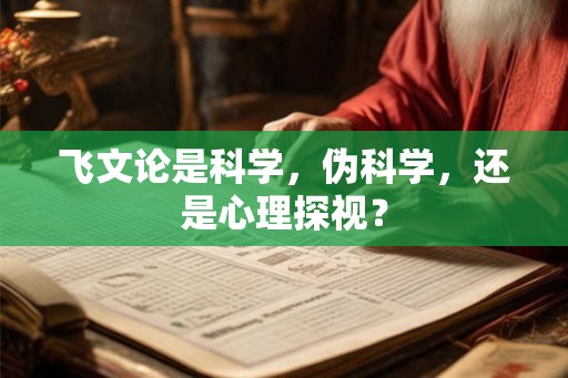 飞文论是科学，伪科学，还是心理探视？