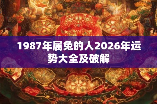 1987年属兔的人2026年运势大全及破解