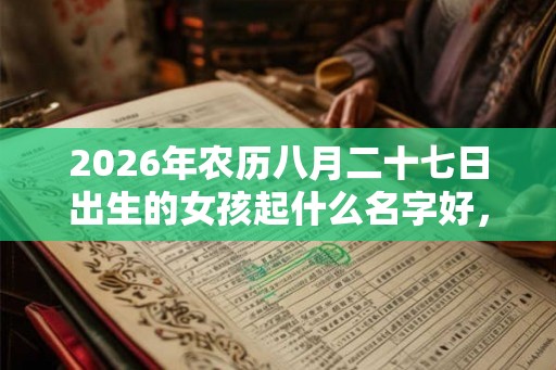 2026年农历八月二十七日出生的女孩起什么名字好，好名字起名推荐