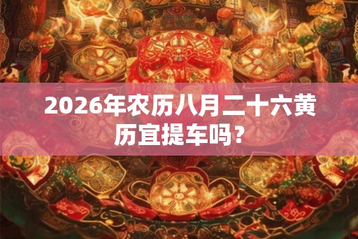 2026年农历八月二十六黄历宜提车吗? 2026年农历八月二十六黄历宜提车吗?