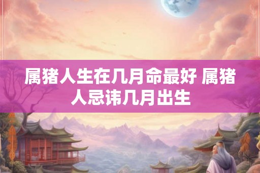 属猪人生在几月命最好 属猪人忌讳几月出生 属猪人生在几月命最好 属猪人忌讳几月出生