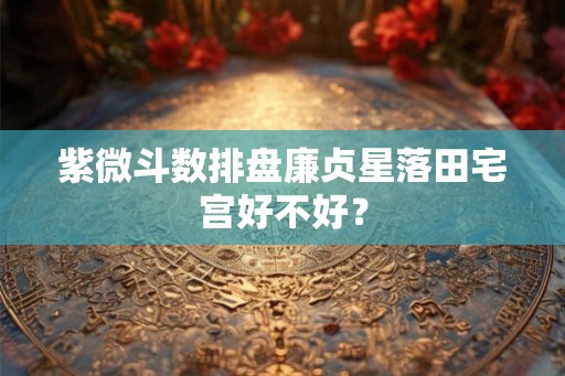紫微斗数排盘廉贞星落田宅宫好不好？
