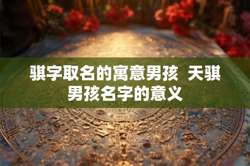 骐字取名的寓意男孩 天骐男孩名字的意义 骐字取名的寓意男孩 天骐男孩名字的意义