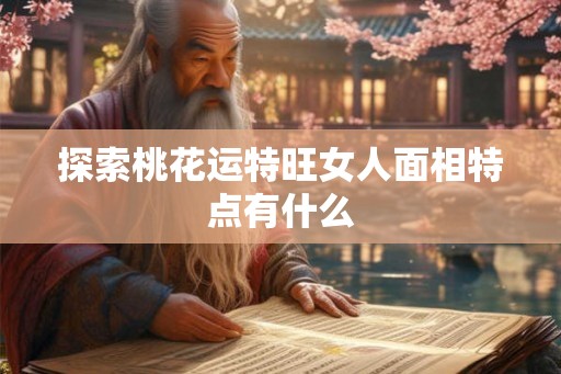 探索桃花运特旺女人面相特点有什么
