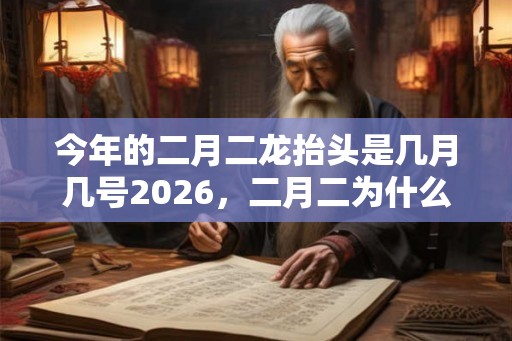 今年的二月二龙抬头是几月几号2026,二月二为什么叫春龙节? 今年的二月二龙抬头是几月几号2026,二月二为什么叫春龙节?