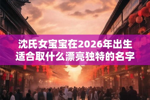 沈氏女宝宝在2026年出生适合取什么漂亮独特的名字
