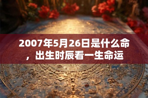 2007年5月26日是什么命,出生时辰看一生命运 2007年5月26日是什么命,出生时辰看一生命运