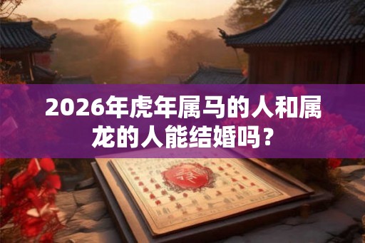 2026年虎年属马的人和属龙的人能结婚吗? 2026年虎年属马的人和属龙的人能结婚吗?