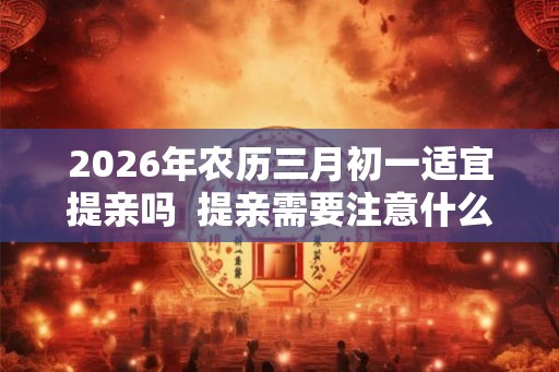 2026年农历三月初一适宜提亲吗  提亲需要注意什么