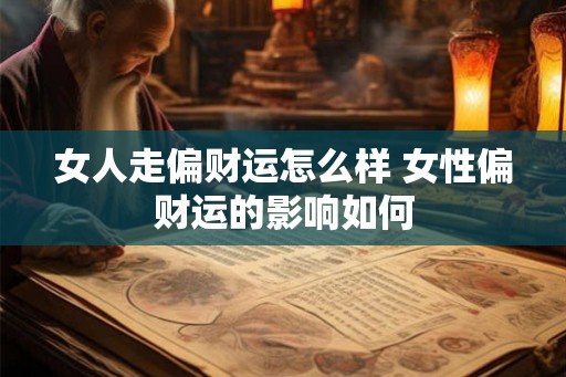 女人走偏财运怎么样 女性偏财运的影响如何