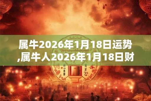 属牛2026年1月18日运势,属牛人2026年1月18日财运,生肖牛2026年1月18日运势