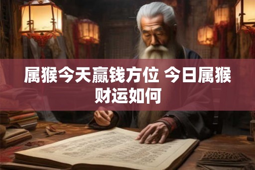 属猴今天赢钱方位 今日属猴财运如何