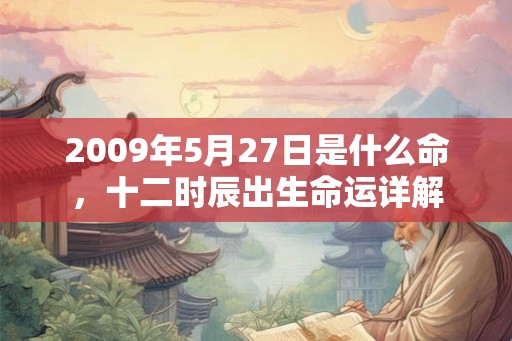 2009年5月27日是什么命，十二时辰出生命运详解