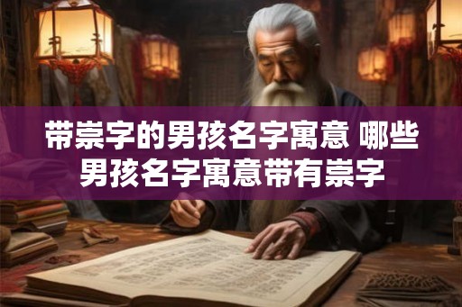 带崇字的男孩名字寓意 哪些男孩名字寓意带有崇字