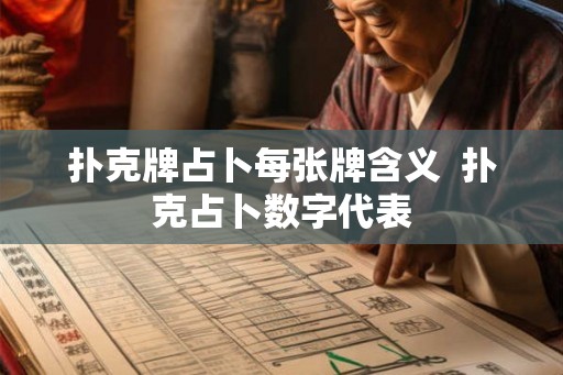 扑克牌占卜每张牌含义  扑克占卜数字代表