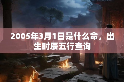 2005年3月1日是什么命，出生时辰五行查询
