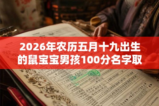 2026年农历五月十九出生的鼠宝宝男孩100分名字取名