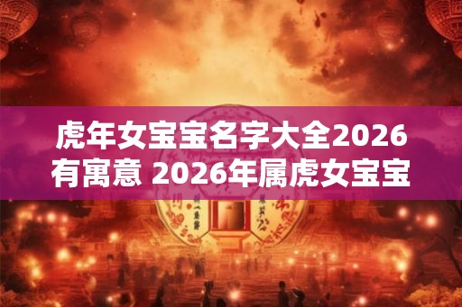 虎年女宝宝名字大全2026有寓意 2026年属虎女宝宝取名小窍门