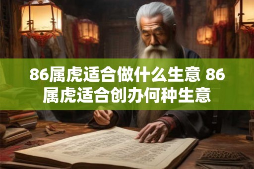 86属虎适合做什么生意 86属虎适合创办何种生意