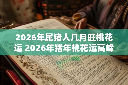 2026年属猪人几月旺桃花运 2026年猪年桃花运高峰在何时