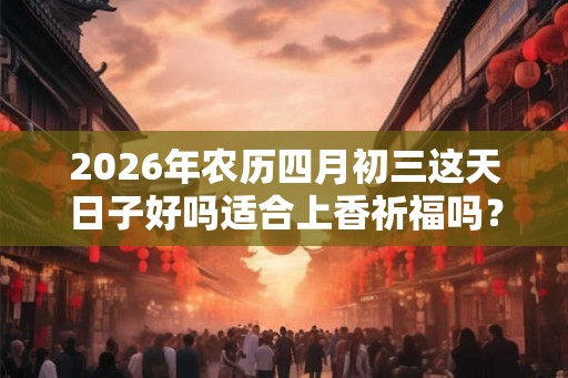 2026年农历四月初三这天日子好吗适合上香祈福吗？