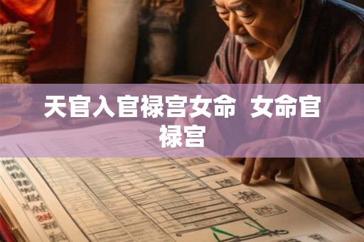 天官入官禄宫女命  女命官禄宫