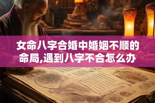 女命八字合婚中婚姻不顺的命局,遇到八字不合怎么办？